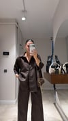 Kahve Kısa Kol Tek Cepli Pantolon Takım