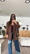 Kahve Oversize Tensel Ceket 