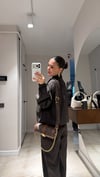 Kahve Paça Lastikli Tensel Pantolon Takım