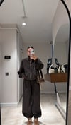 Kahve Paça Lastikli Tensel Pantolon Takım
