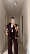 Kahve Paraşüt Detaylı Marka Model Yelek Takım