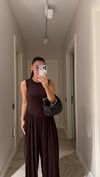 Kahve Sıfır Kol Cepli Tulum
