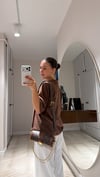 Kahve Vatkalı Basic Tişört