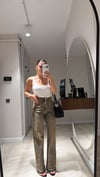 Kahve Vintage Eskitme Straight Jean 