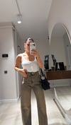 Kahve Vintage Eskitme Straight Jean 