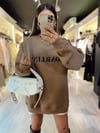 Kahverengi Darlin İşlemeli Oversize Sweat