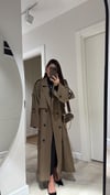 Karamel Tokalı Premium Oversize Trenç 