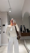 Kemik Madonna Yaka Çift Fermuarlı Kazak