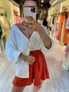 Kiremit Beli Lastikli Etek Şort