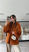 Kiremit Kapüşonlu Marka Model Peluş Sweat 