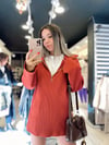 Kiremit Renk Dik Yaka Fitilli Sweat