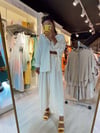 Kırık Beyaz Beli Lastikli Şalvar Pantolon