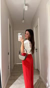 Kırmızı Cepli Culotte Pantolon
