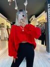 Kırmızı Oversize Kazak 