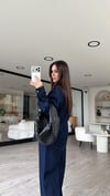 Koyu Lacivert Ön Çıtçıtlı Denim Gömlek
