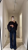 Koyu Lacivert Yan Yırtmaçlı Marka Model Denim Pantolon