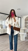 Koyu Mavi Marka Model Kesik Paça Mom Jean