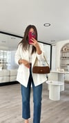 Koyu Mavi Marka Model Kesik Paça Mom Jean