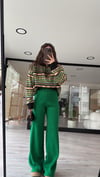 Koyu Yeşil Triko Pantolon