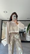 Krem Delikli Crop Kazak 