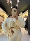 Krem Örgü Kazak