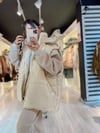 Krem Rengi Oversize Şişme Yelek