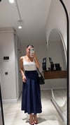 Lacivert A Kesim Uzun  Triko Etek
