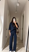Lacivert Bel Lastikli Marka Model Modal Pantolon