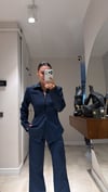 Lacivert Belden Oturtma Gömlek Pantolon Takım
