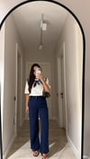 Lacivert Cepli Culotte Pantolon
