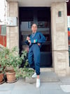 Lacivert Colore Yazı İşlemeli Takım