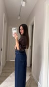 Lacivert Kemerli Bilek Boy Marka Model Jean