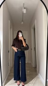 Lacivert Kemerli Bilek Boy Marka Model Jean