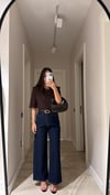 Lacivert Kemerli Bilek Boy Marka Model Jean