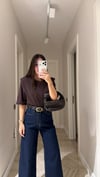 Lacivert Kemerli Bilek Boy Marka Model Jean
