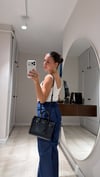 Lacivert Ön dikişli İspanyol Paça Denim Pantolon