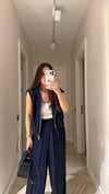 Lacivert Sıfır Kapüşonlu Pantolon Takım