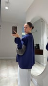 Lacivert Tek Cepli Oversize Gömlek 