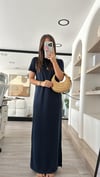 Lacivert Yan Yırtmaçlı Marka Model Elbise