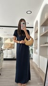 Lacivert Yan Yırtmaçlı Marka Model Elbise