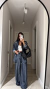 Lacivert Zincir Aksesuarlı Denim Pantolon