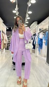 Lila Gofreli Kimono Takım 
