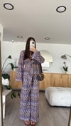 Lila Kahve Dantel İşlemeli İkili Takım 