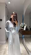 Mavi Ajurlu Crop Kazak