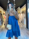 Mavi Askılı Mini Elbise
