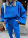Mavi Balon Kol Oversize Kazak