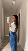 Mavi Bilek Boy Geniş Paça Marka Model Jean 