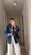 Mavi Büyük Cep Detaylı Marka Model Denim Gömlek 