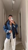 Mavi Büyük Cep Detaylı Marka Model Denim Gömlek 