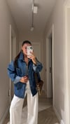 Mavi Büyük Cep Detaylı Marka Model Denim Gömlek 